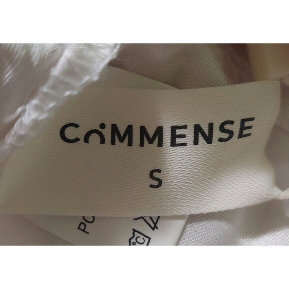 NWT Commense Strapless White Satin Rosette Crop Top - Size Small - Picture 4 of 6